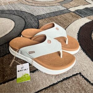 ONCAI Women's Orthotic Cushion Flip Flops Size 11